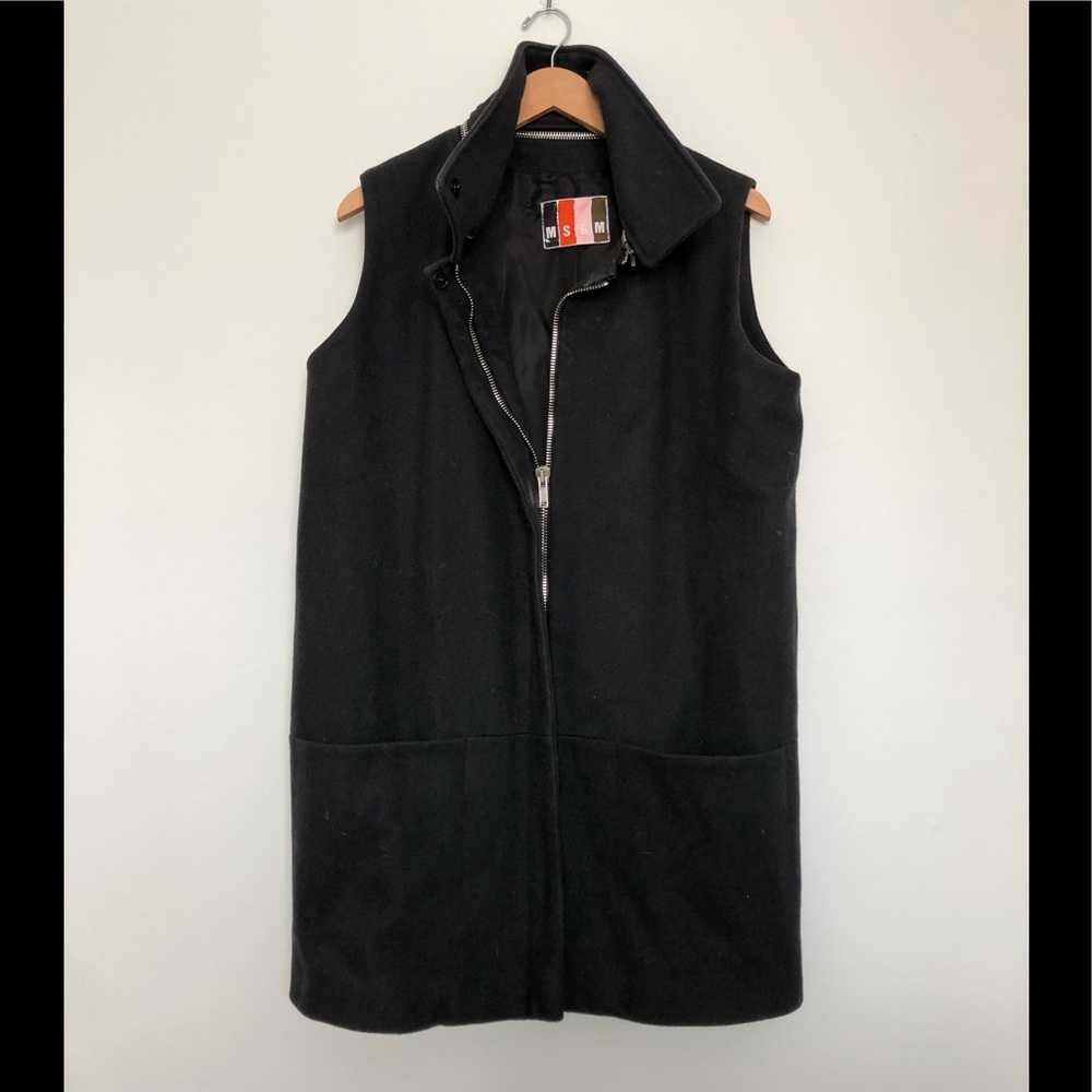 MSMG Designer Wool Sleeveless Zipper Vest